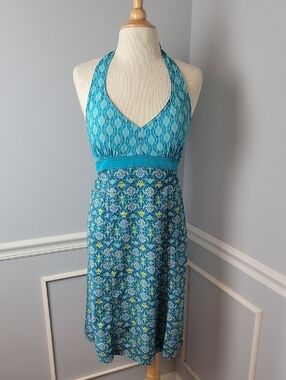ATHLETA Halter Performance Athleisure Smocked Lightweight Women's Summer Dress 6